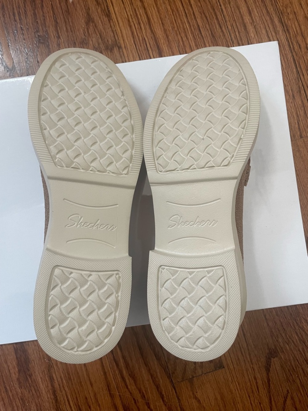 Skechers Women's Light Brown Knit Slip-On Loafers - Picture 6 of 7
